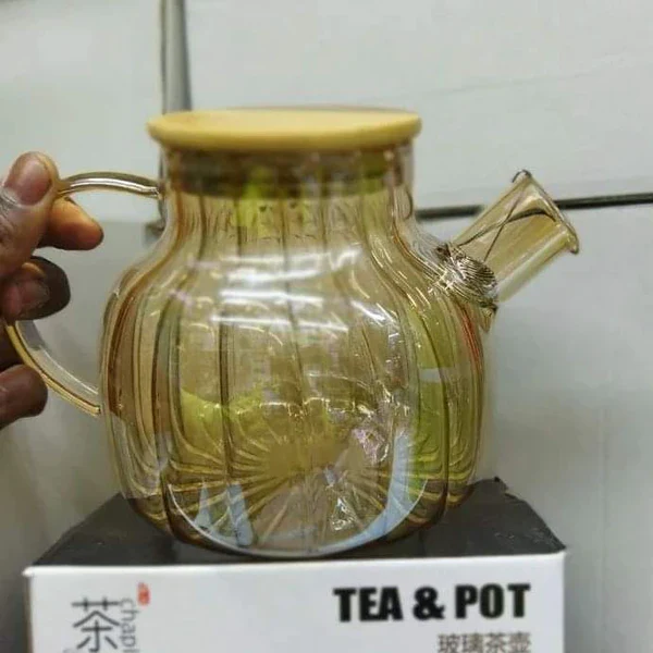1.2L Ribbed Heat Resistant Tea Pot - Image 3