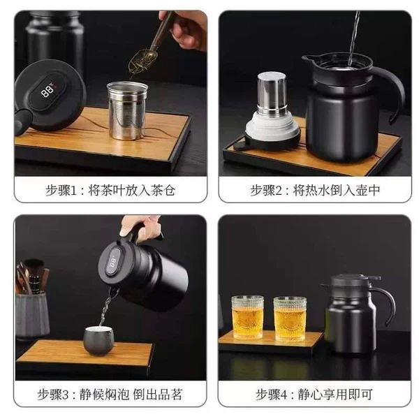 Insulation Flask with infuser and LED Temperature Reader 1.7L - Image 3
