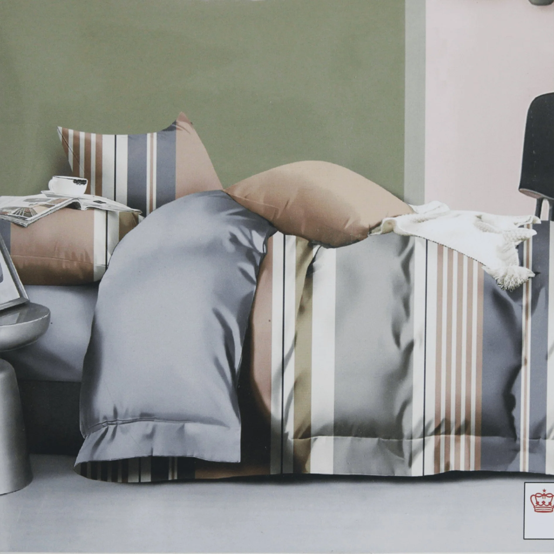 100% King Size Bedding Set Bedsheet and Quilt cover– Duvet Cover 259x220cm, Flat Sheet 279x289cm & 2 Pillowcases - Image 11