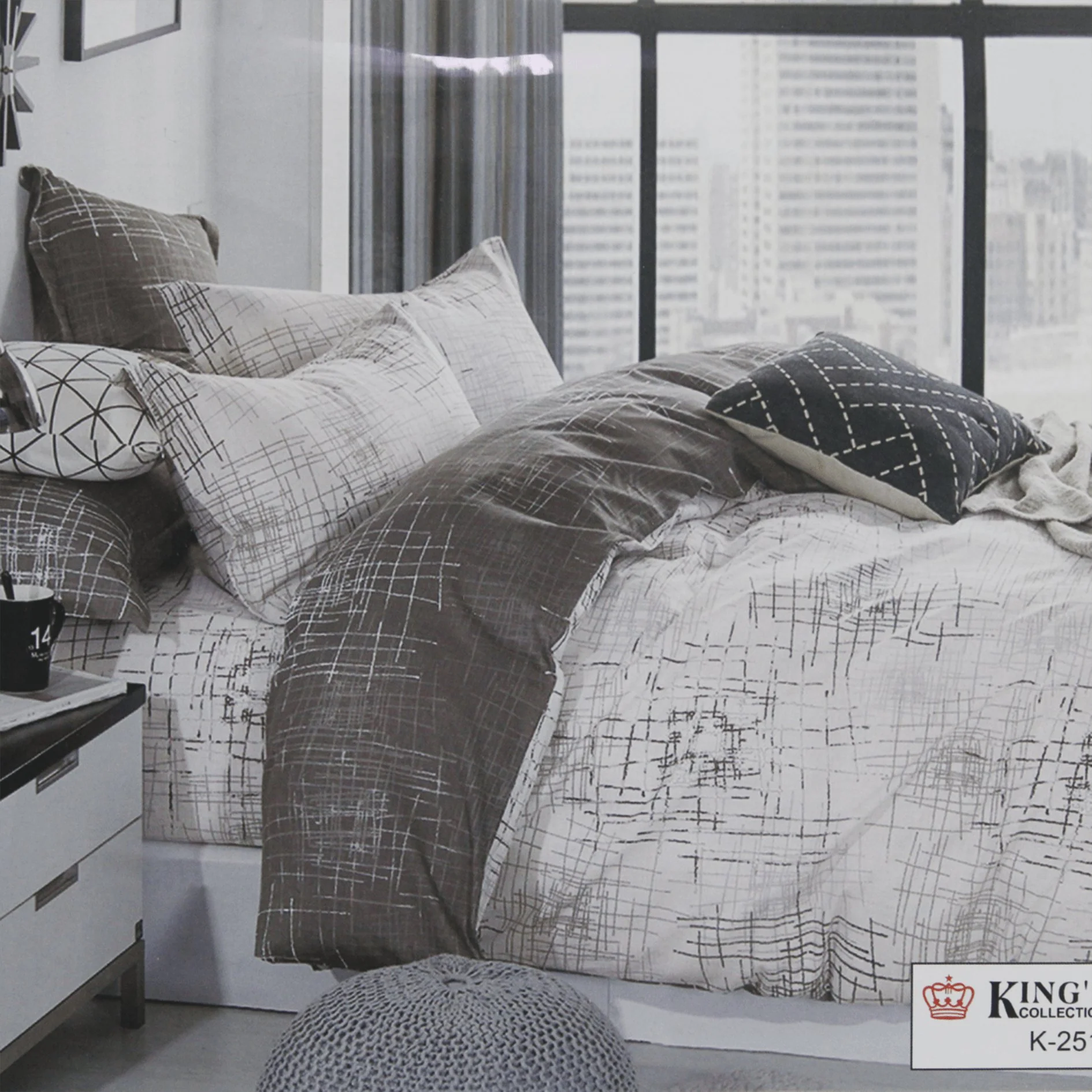 100% King Size Bedding Set Bedsheet and Quilt cover– Duvet Cover 259x220cm, Flat Sheet 279x289cm & 2 Pillowcases - Image 8