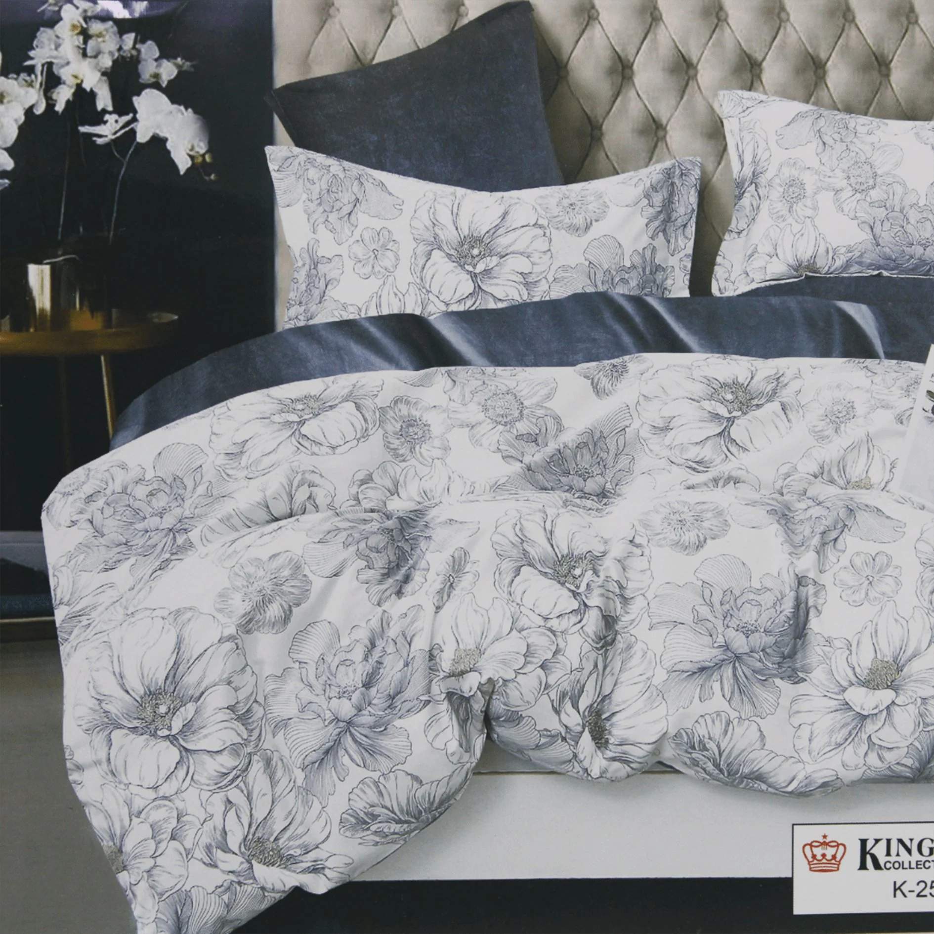100% King Size Bedding Set Bedsheet and Quilt cover– Duvet Cover 259x220cm, Flat Sheet 279x289cm & 2 Pillowcases - Image 9