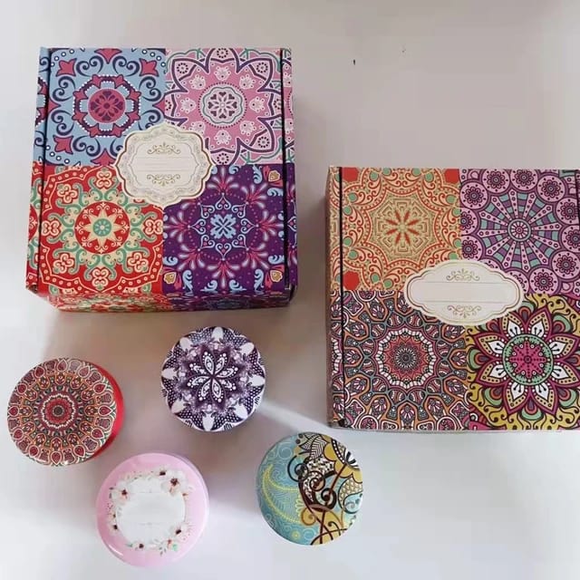 100% Soy Wax Scented candles with petals gift set - Image 3