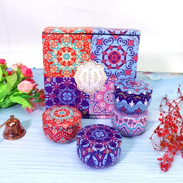 100% Soy Wax Scented candles with petals gift set - Image 4