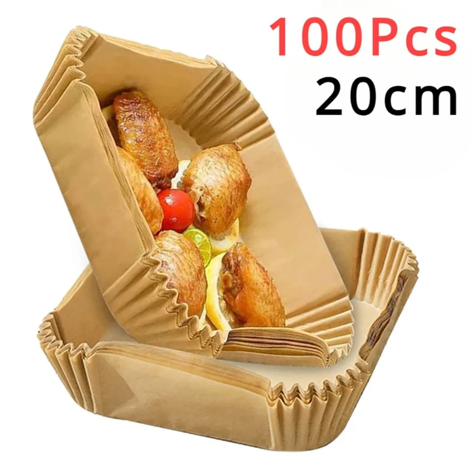 100pcs Disposable Air Fryer paper Parchment paper liners - Image 2