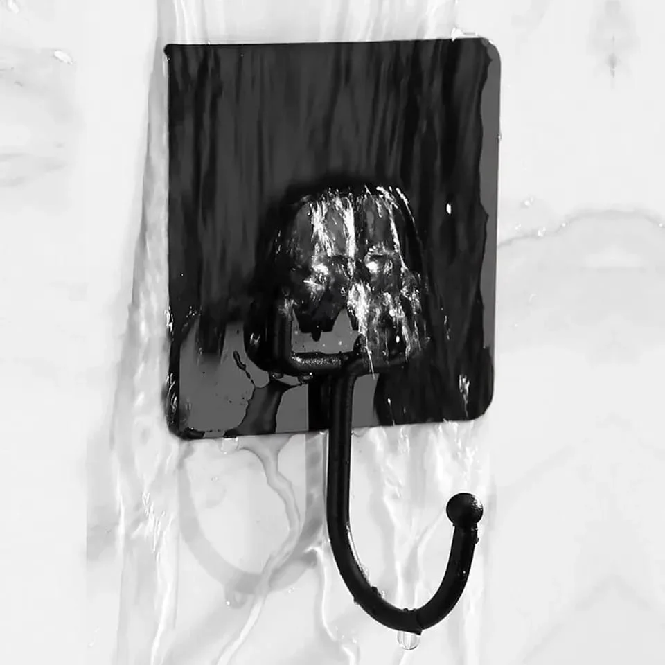 10pcs Black transparent multipurpose adhesive hooks - Image 4