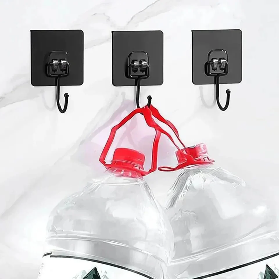 10pcs Black transparent multipurpose adhesive hooks - Image 5