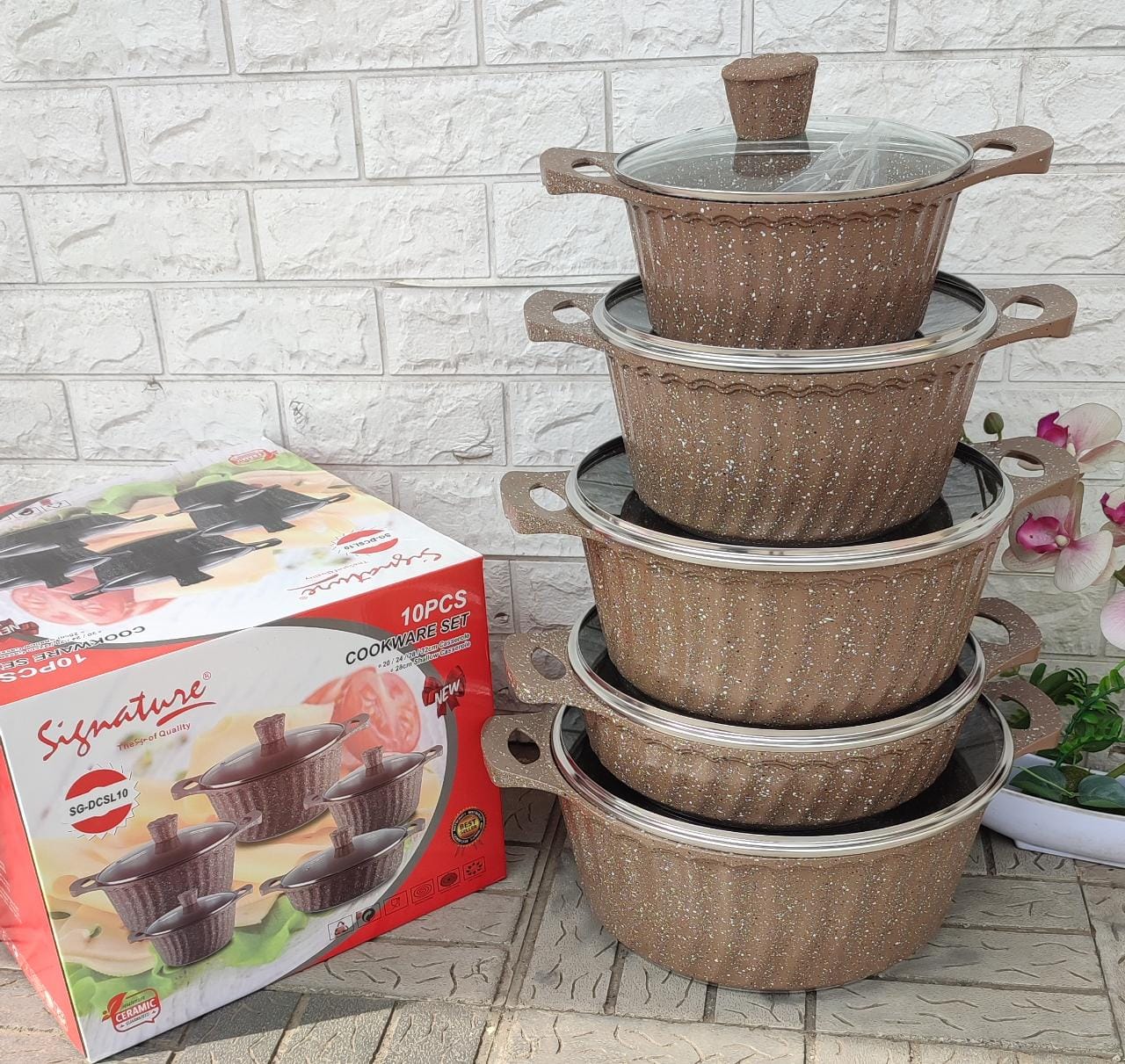 10pcs Signature Granite Cookware Set - Image 3