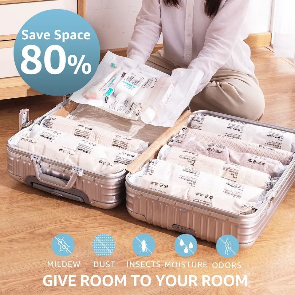 10pcs Travel Cloth Organizer, Travel Space Saver Compression Storage Bag - Image 2