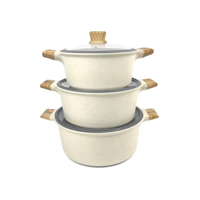 10Pcs UccLife Granite Cookware Set With Induction Base - Image 3