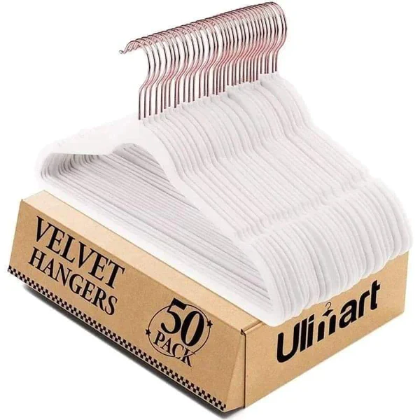 10pcs Velvet Clothes Hangers | Non-Slip Slim Closet Hangers for Wardrobe Storage - Image 6