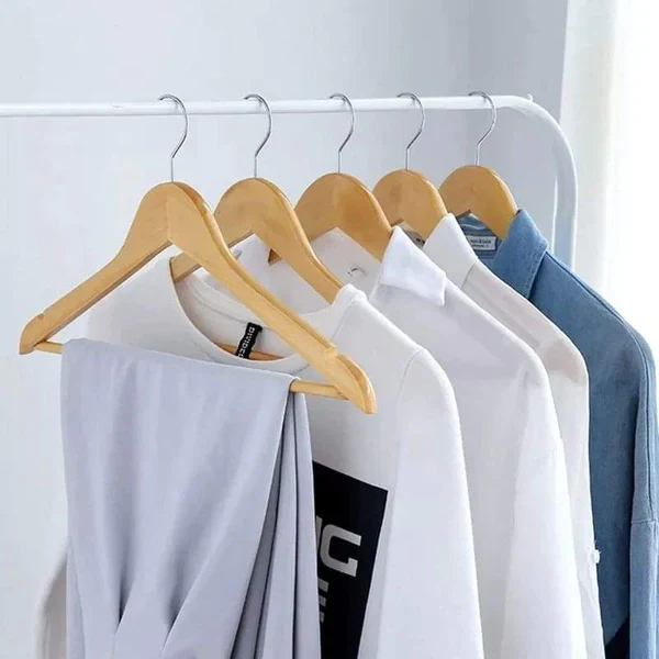Premium Wooden Clothes Hangers – Heavy Duty Closet Organizers - Image 3