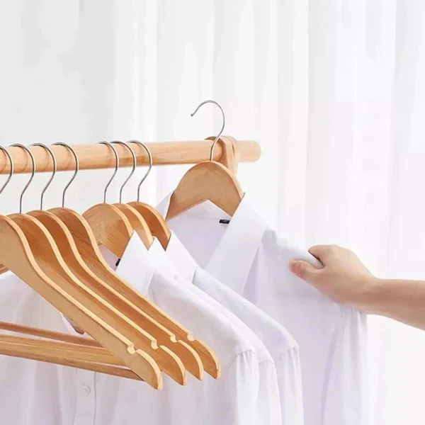 Premium Wooden Clothes Hangers – Heavy Duty Closet Organizers - Image 5