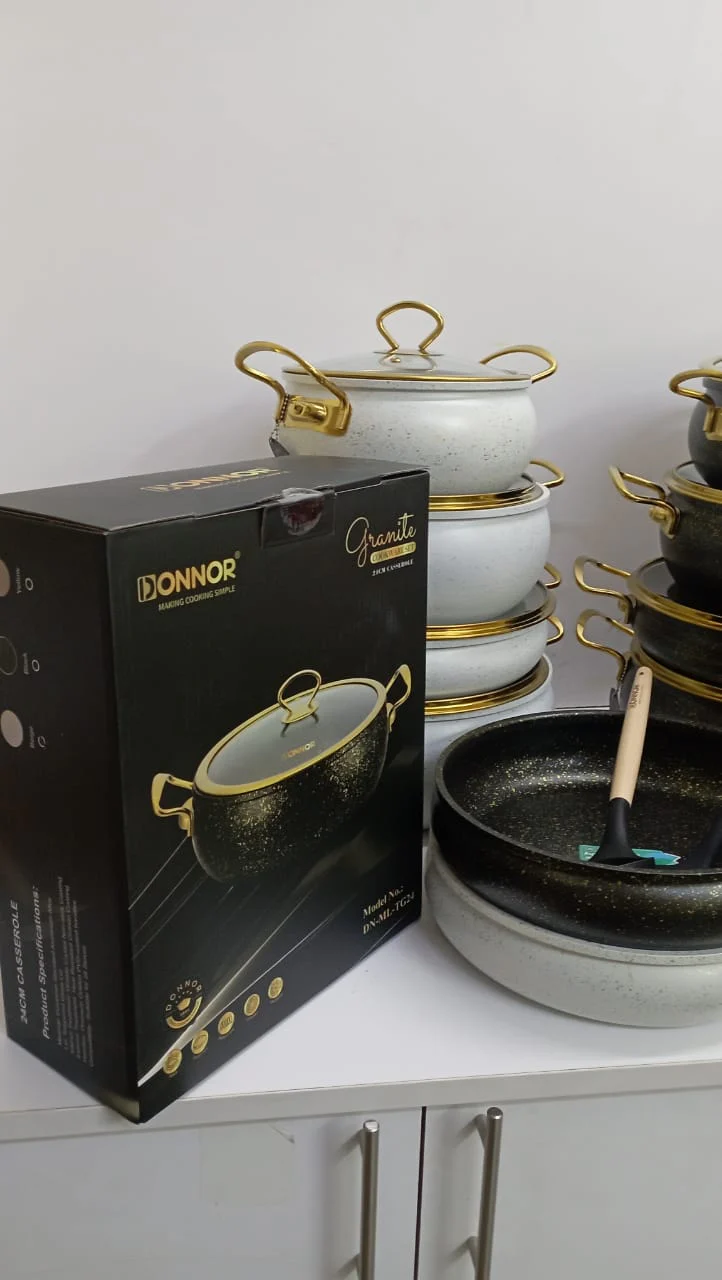 11 pcs Donnor Heavy Elegant Granite Cooking pots - Image 3