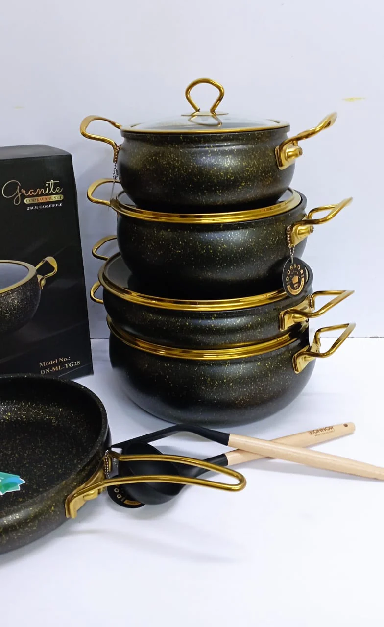 11 pcs Donnor Heavy Elegant Granite Cooking pots - Image 6