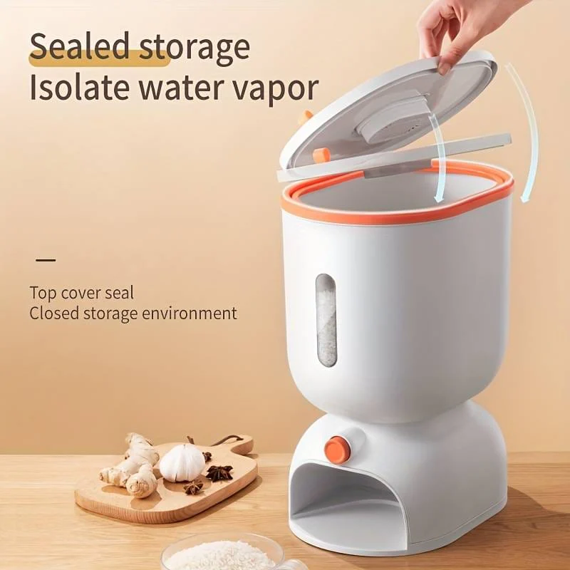 11kg Automatic Rice dispenser with rinsing cup. Smart Rice storage box - Image 6