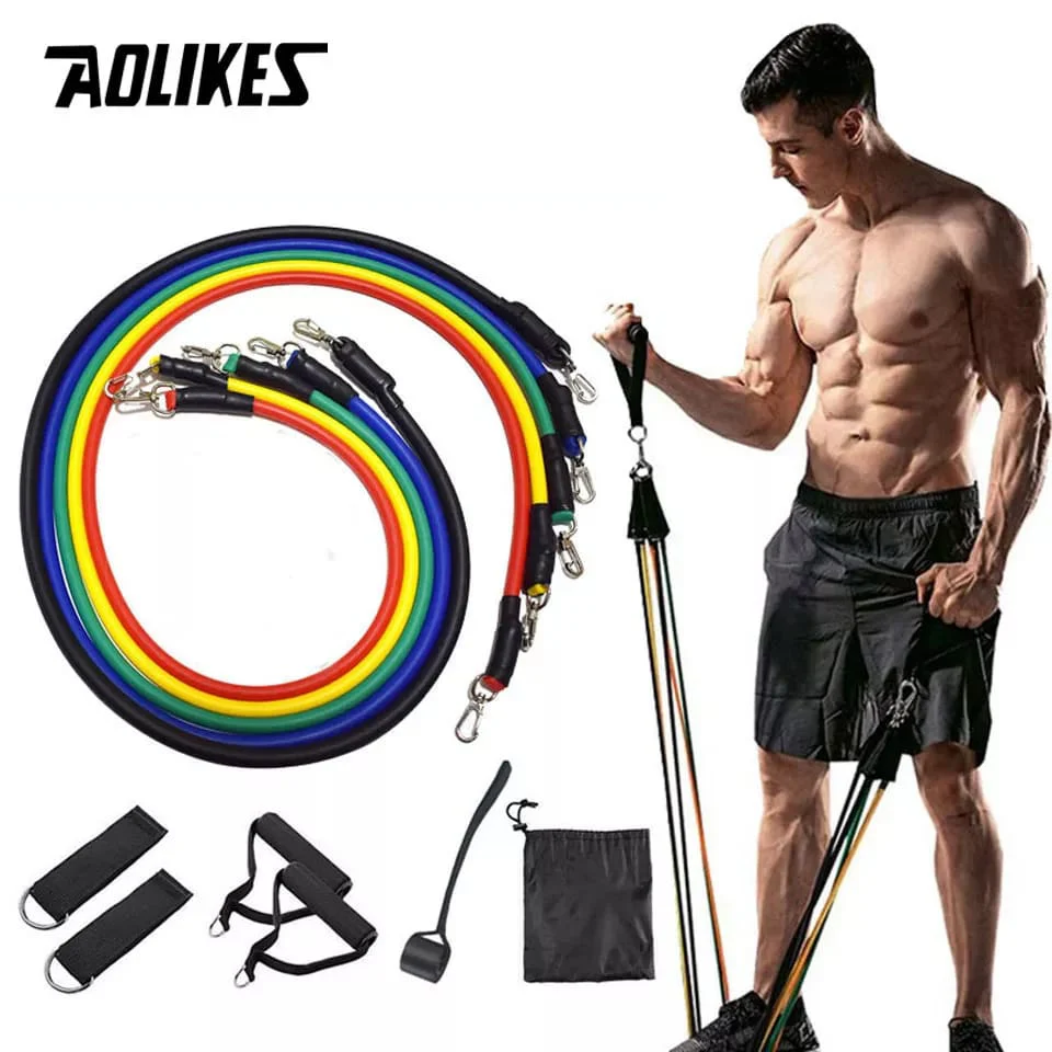11pcs Elastic Exercise Resistance Bands - Image 2