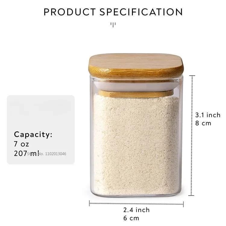 12 PCs Glass Spice Cookie Jar Set - Image 3