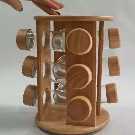 Bamboo Spice Rack 12pcs - Image 3