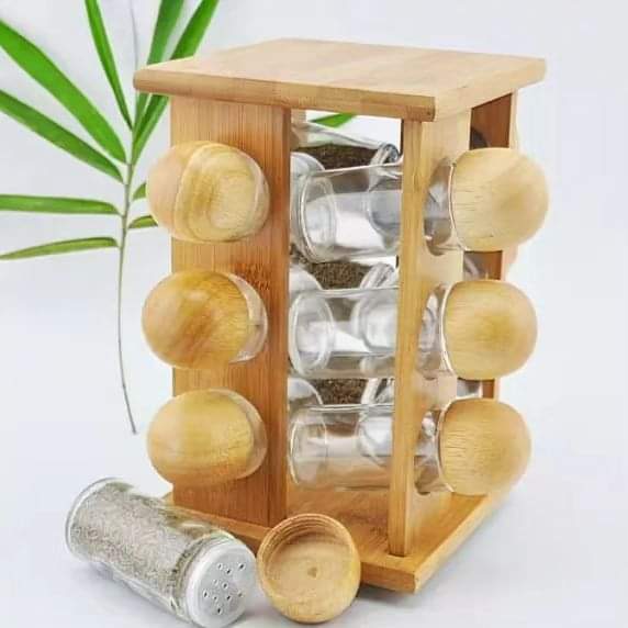 Bamboo Spice Rack 12pcs - Image 6