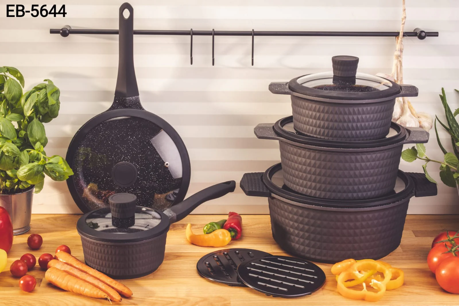 Edenberg 12-Piece Nonstick Cookware Set - Premium Kitchen Pots and Pans Set - Image 4