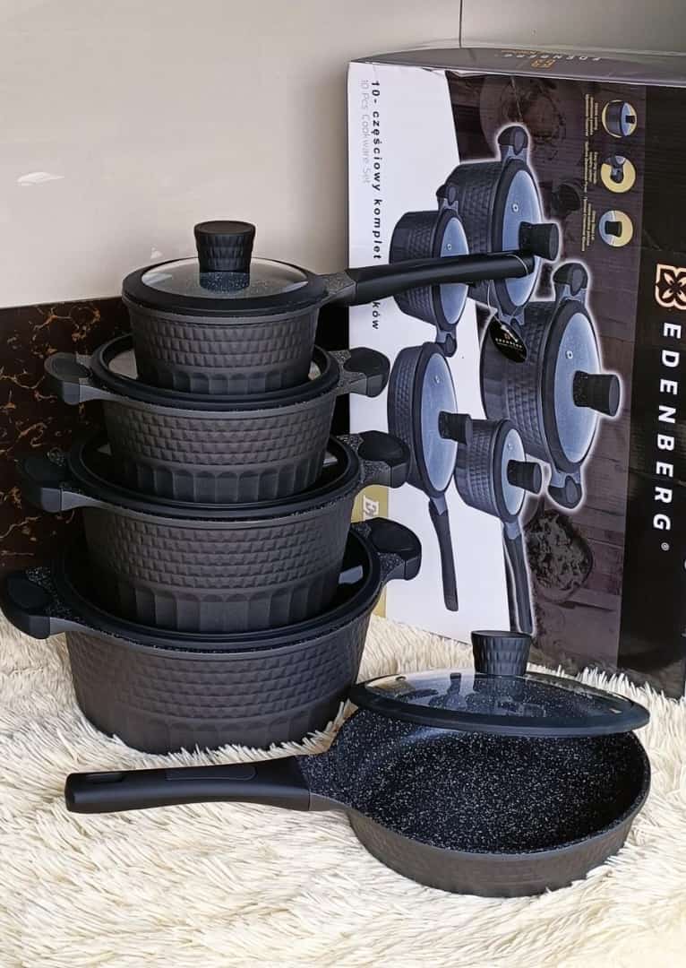Edenberg 12-Piece Nonstick Cookware Set - Premium Kitchen Pots and Pans Set - Image 6