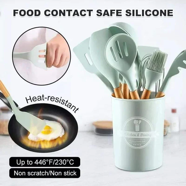 12pcs Silicone spoons set - Image 2