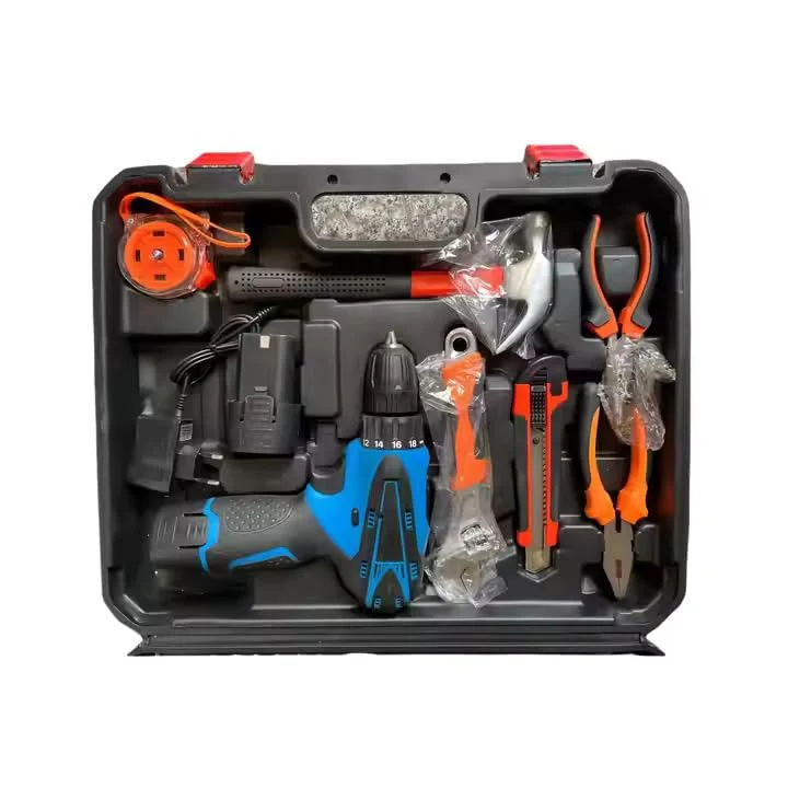 12V Cordless Drill Set Combo Kit,112 Pcs Tool Box Kit for Home,Tool Sets for Men, Basic Tool Kit with Power Drill, with Drill for Garden Office Home Repair Screwdriver Drill Tool Kits - Image 2