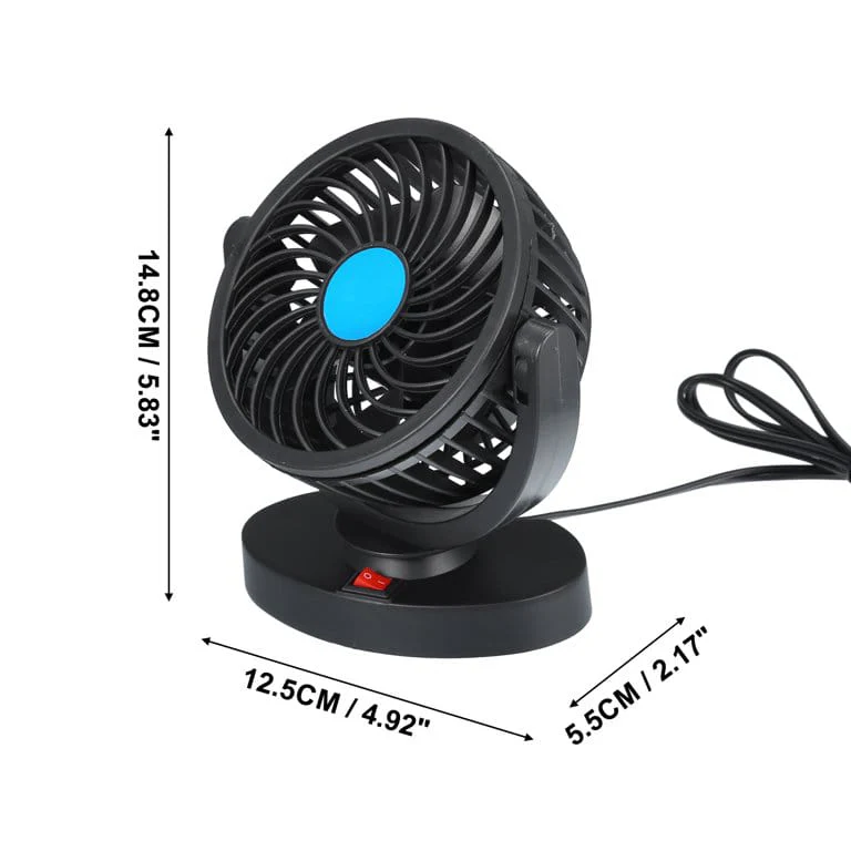 12V DC Electric Car Single Head Fan - Image 4