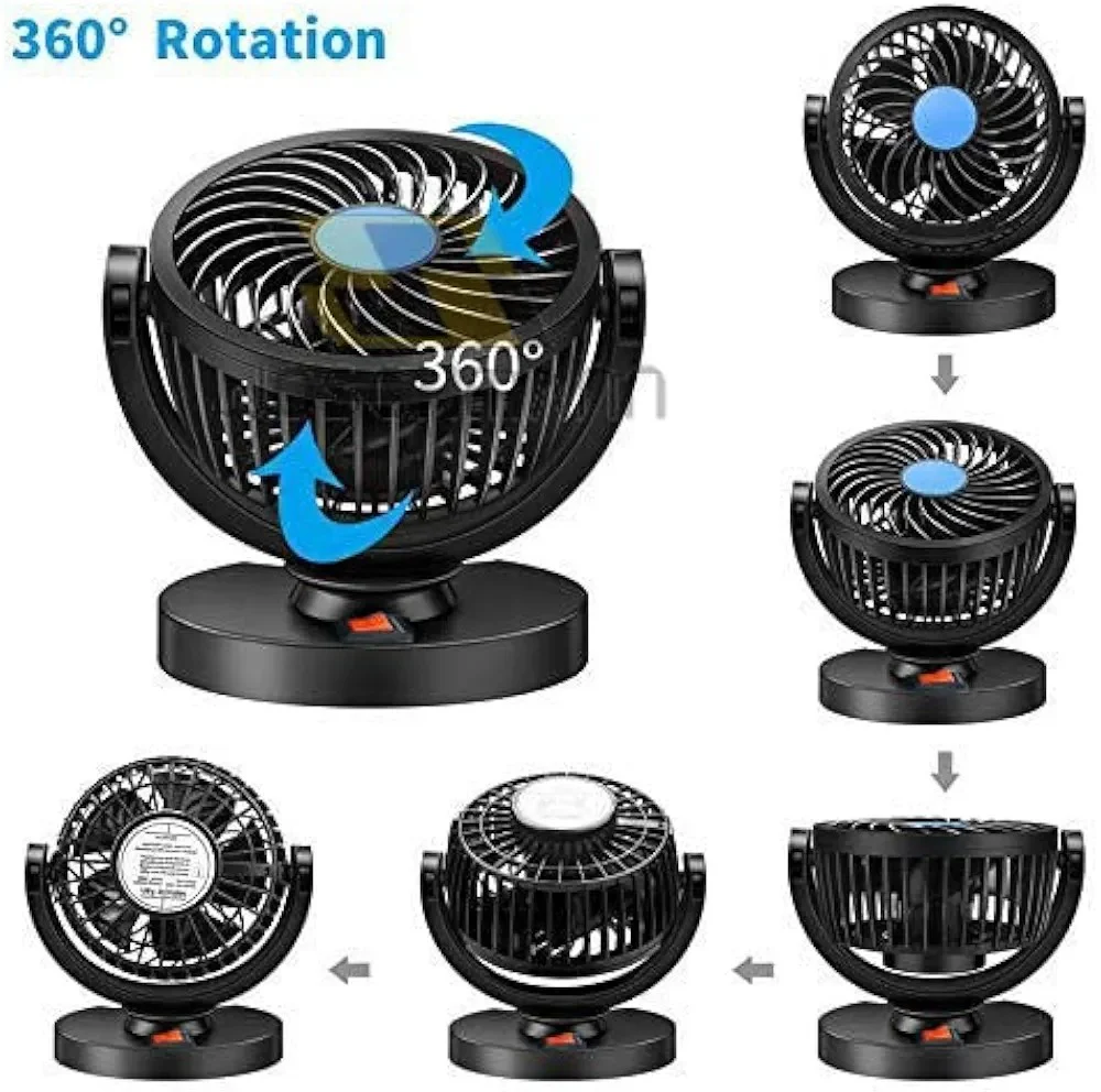 12V DC Electric Car Single Head Fan - Image 5