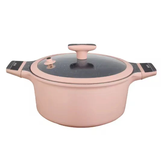 14Pcs Granite Coookware Set Die-Cast Aluminium Pan NonStick Casserole Silicone Lid - Image 4