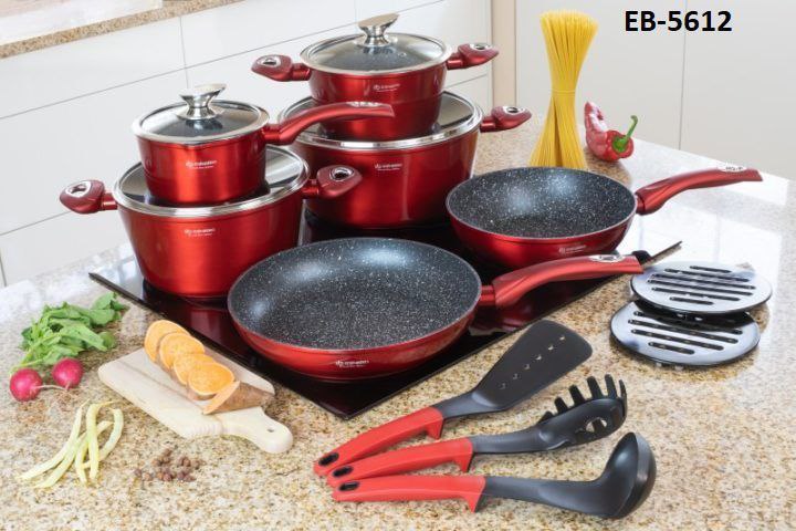 Edenberg 15-Piece Nonstick Cookware Set with Kitchen Tools - Complete Pots and Pans Set Kenya - Image 2