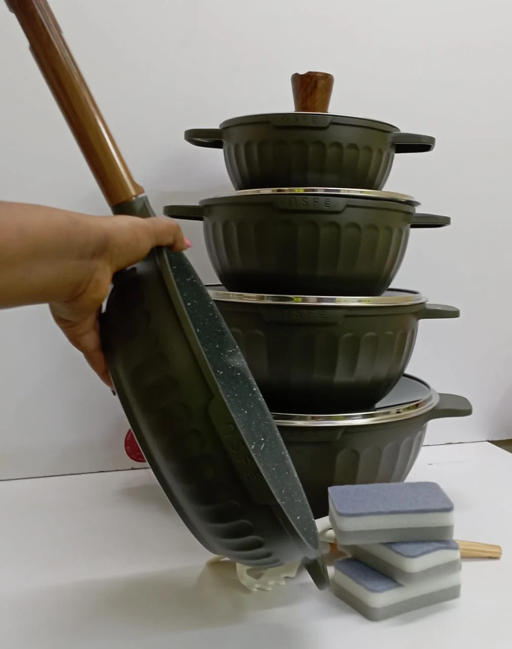 15PCS GRANITE COATING KITCHEN COOKWARE SET - Image 4