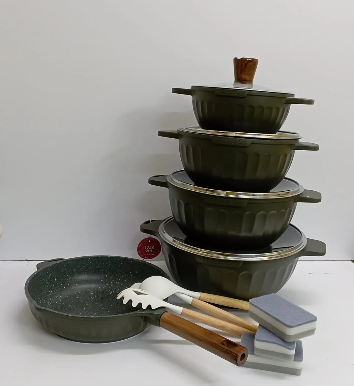 15PCS GRANITE COATING KITCHEN COOKWARE SET - Image 5