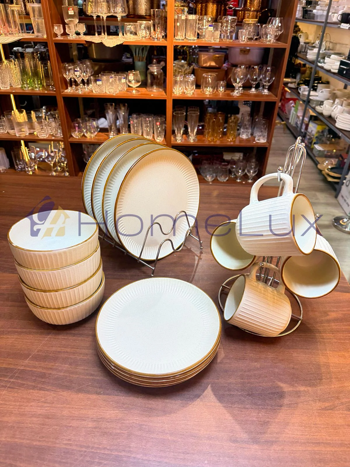 16-Piece Elegant Ceramic Dinner Set | Plates, Bowls & Cups Dining Set for 4 - Image 12
