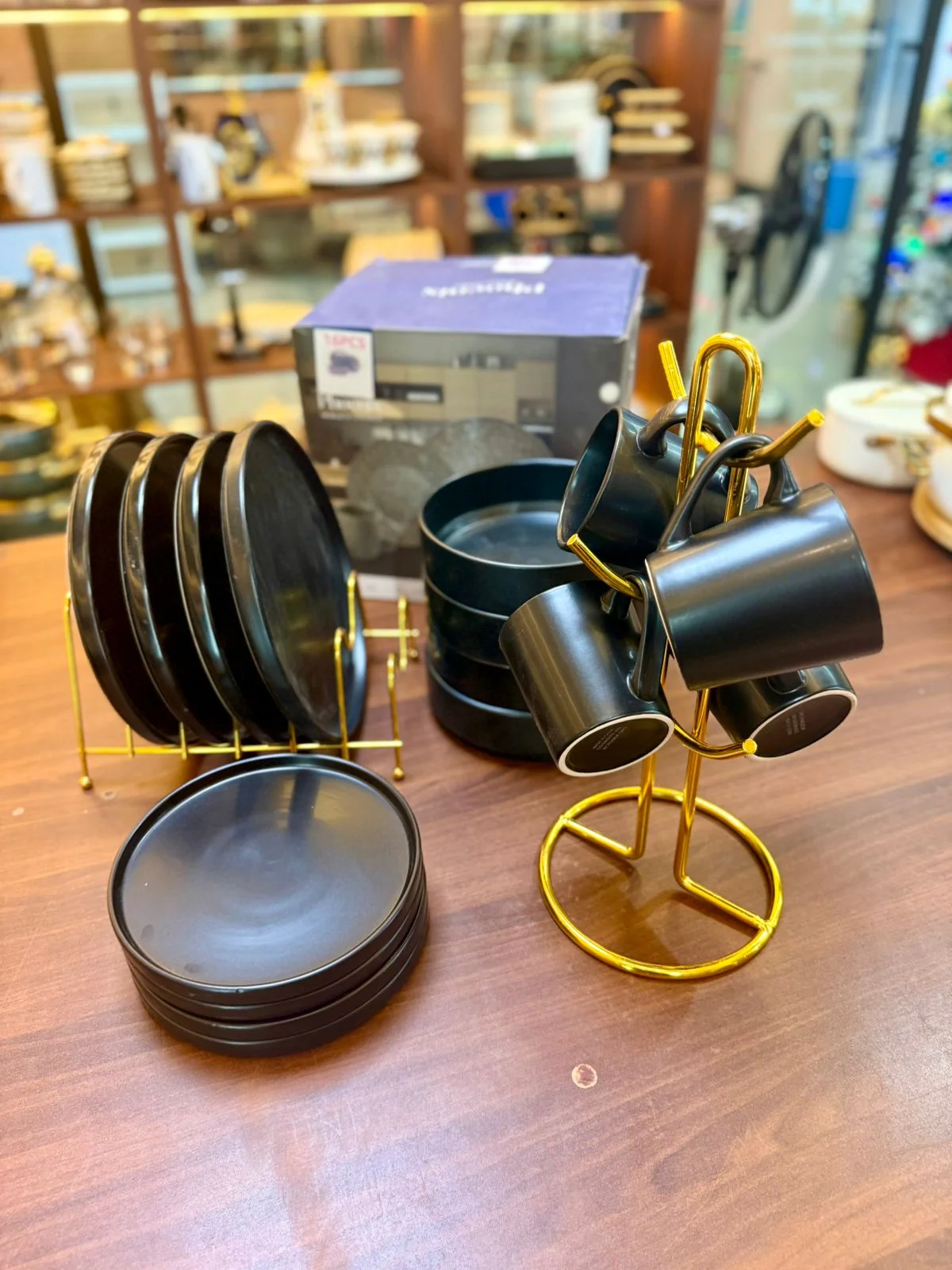 16-Piece Black Ceramic Dinner Set | Elegant Stoneware Plates, Bowls & Cups | Homelux Kenya - Image 5