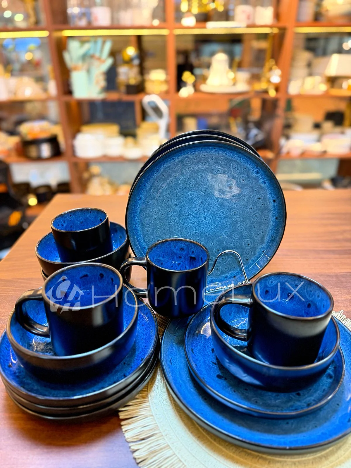 16pcs Japanese Ceramic Dinner Set – Plates, Bowls & Cups - Image 3