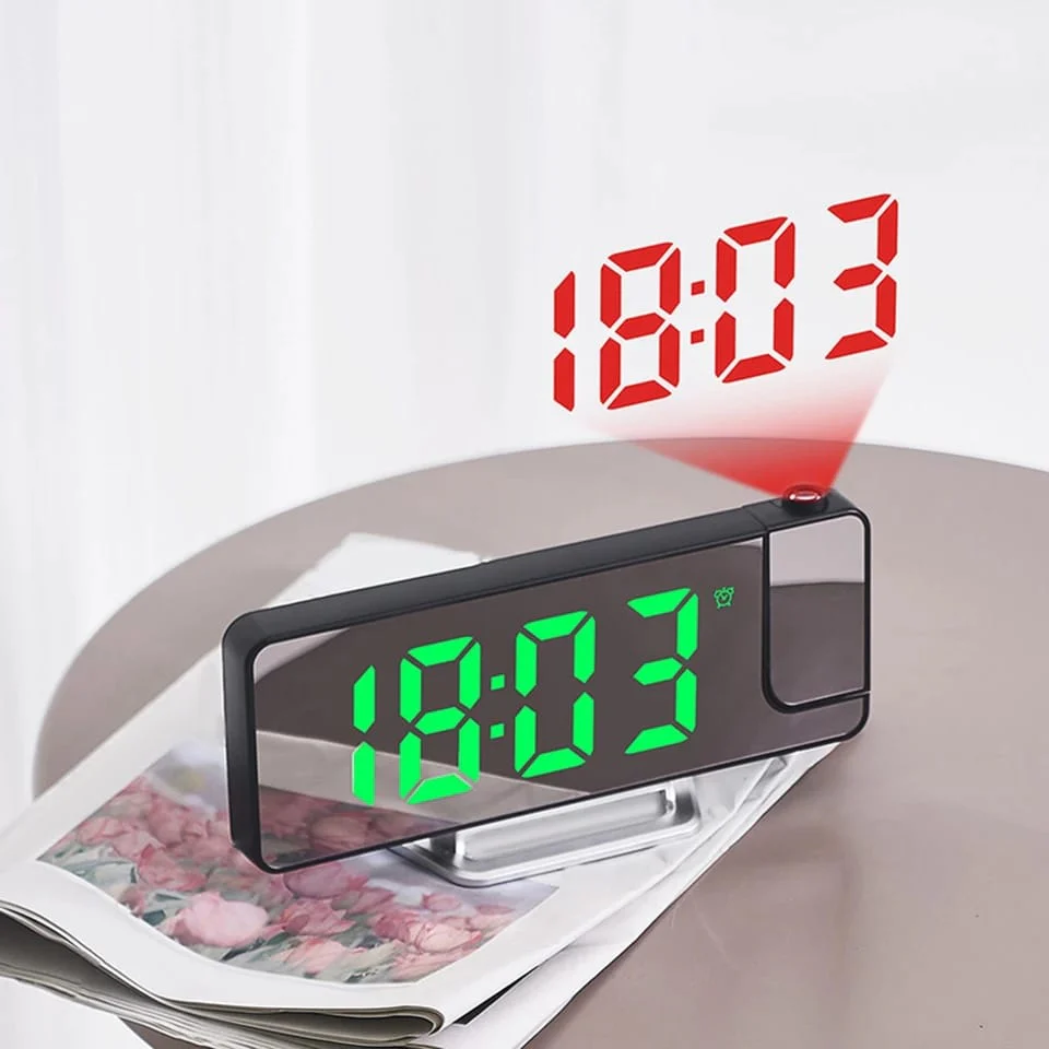 180% Projection LED Digital Clock With Alarm Clock For Table - Image 3