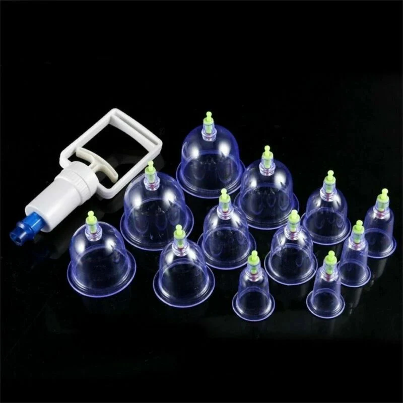 18pcs Suction Vacuum Cupping Set with 1 Manual Pump, Ideal for Back and Joint relief,Vacuum cupping body massager, Home Use Cupping cans for massage,  Therapy cupping Kit, Joint Relief cupping massage set - Image 4