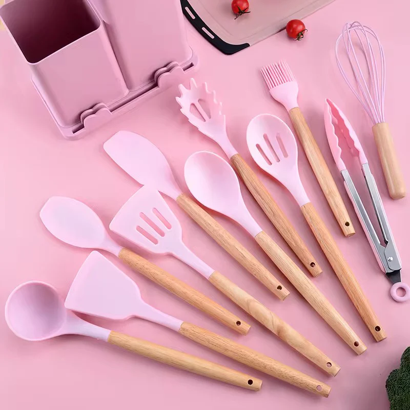 19 pcs Silicon spoons with knives and chopping board. - Image 5