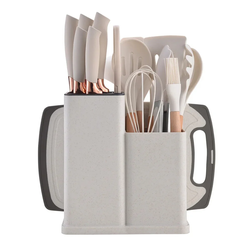 19-Piece Cooking Utensil & Silicone Knife Spoon Set All in One Kitchen Starter Kit - Image 14