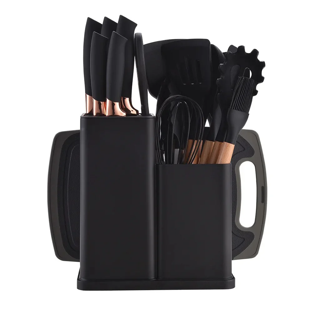 19-Piece Cooking Utensil & Silicone Knife Spoon Set All in One Kitchen Starter Kit - Image 6
