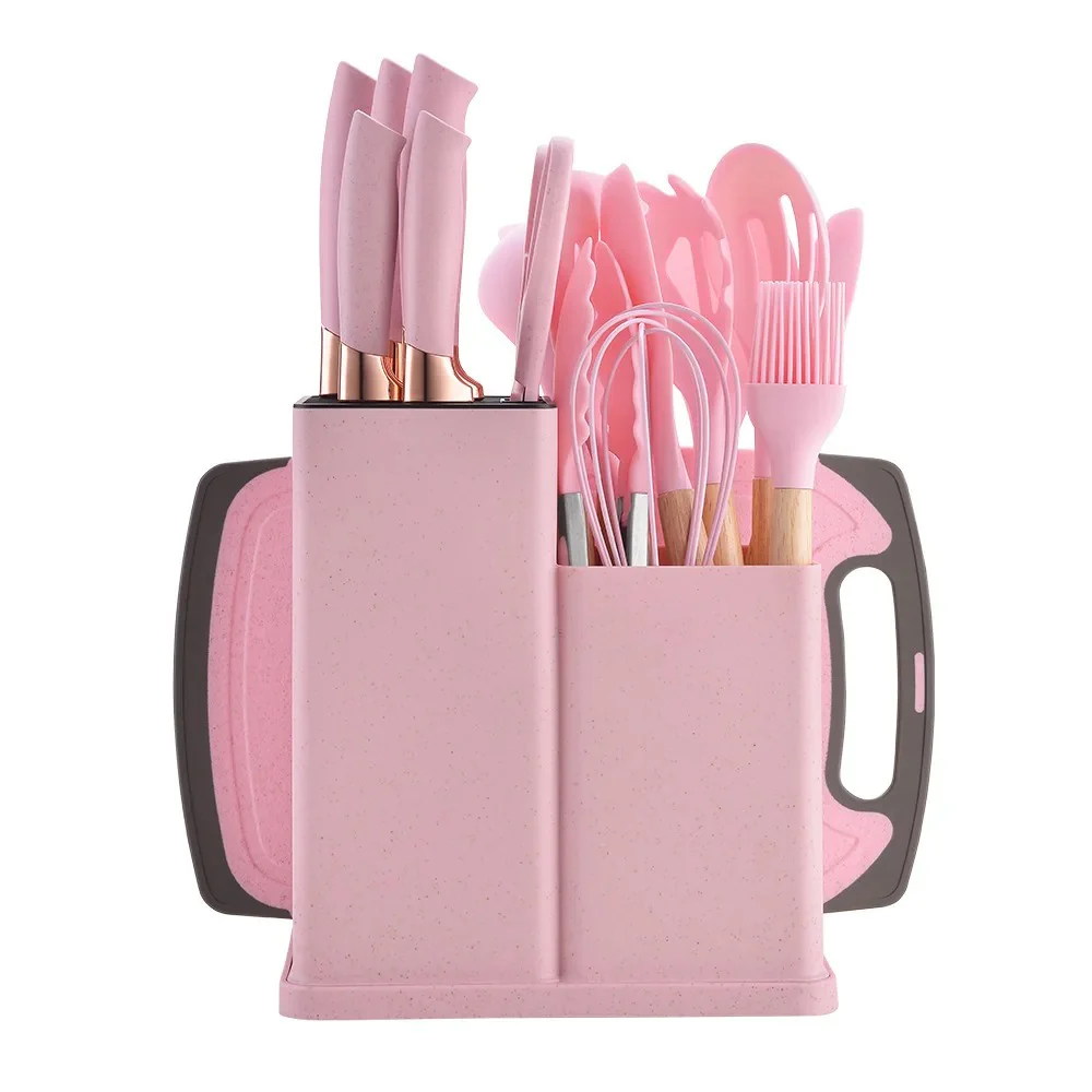 19-Piece Cooking Utensil & Silicone Knife Spoon Set All in One Kitchen Starter Kit - Image 7