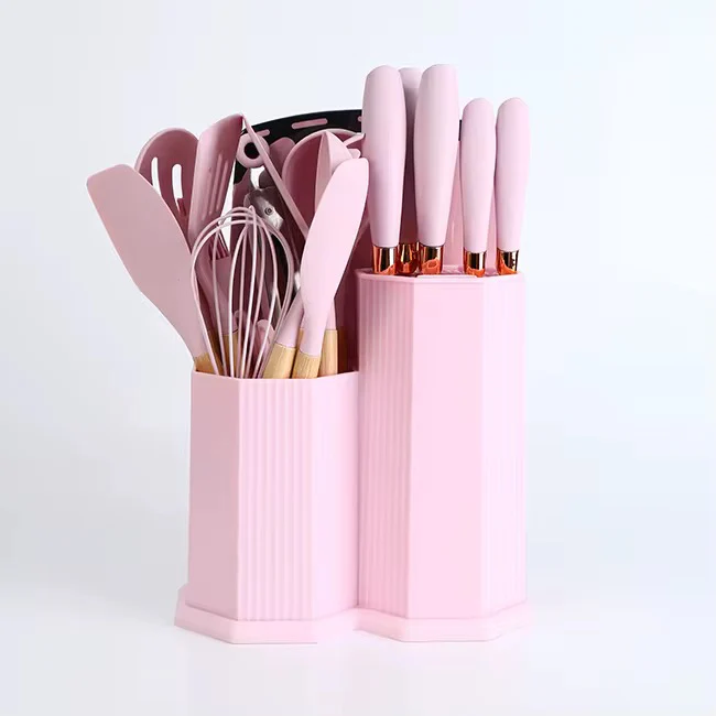 19pcs Cutlery Set with Silicone Spoon Set | Complete Kitchen Utensil Set in Kenya - Image 2