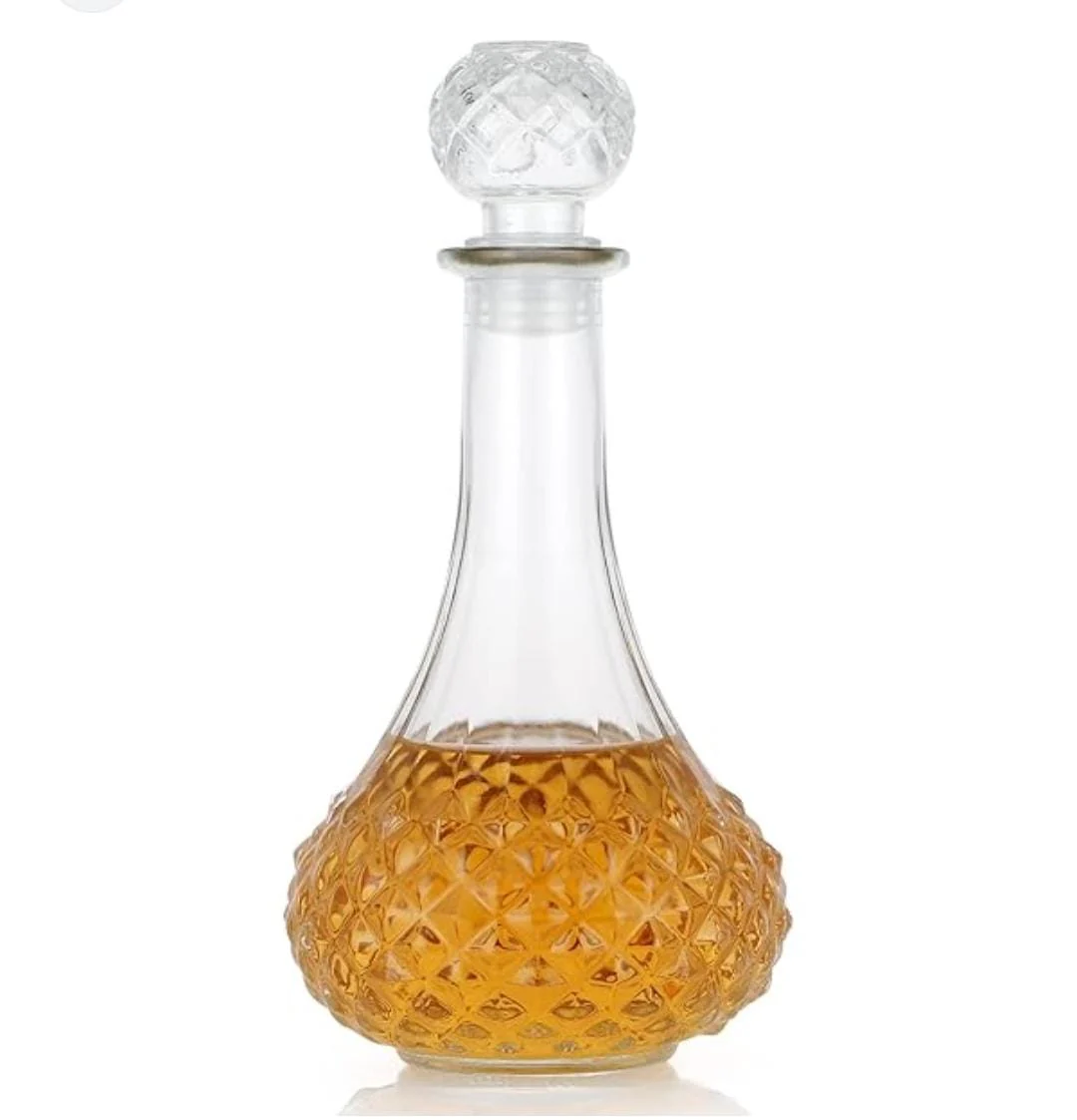 1L Thick glass whisky bottle  with air tight Tot cork - Image 11
