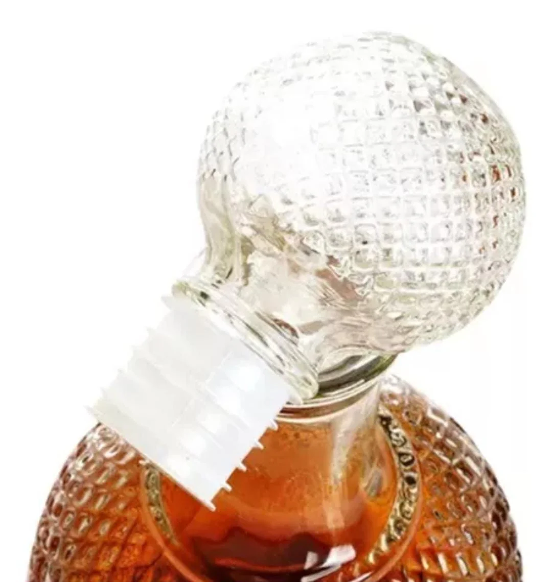 1L Thick glass whisky bottle  with air tight Tot cork - Image 7