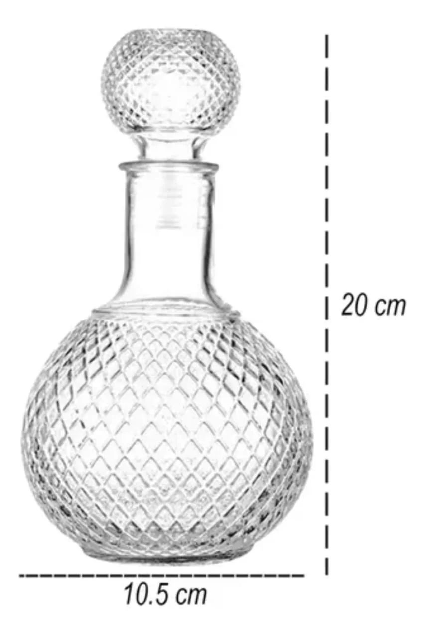 1L Thick glass whisky bottle  with air tight Tot cork - Image 9