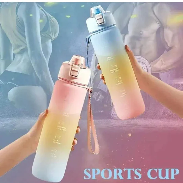 1Litre BPA Free Motivational Water Bottle - Image 2