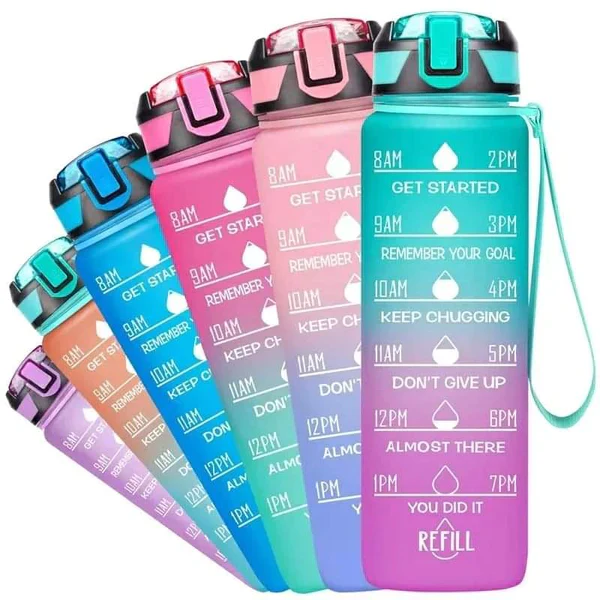 1Litre BPA Free Motivational Water Bottle - Image 4