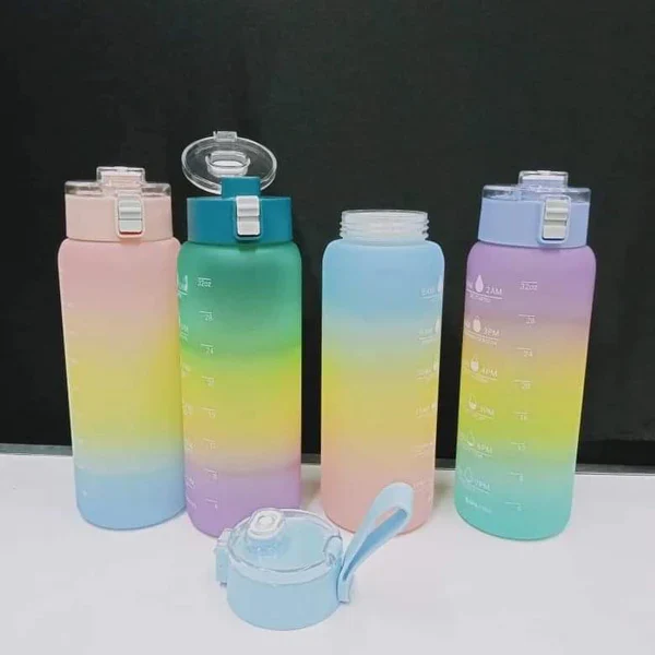 1Litre Motivational water bottle without a straw - Image 4