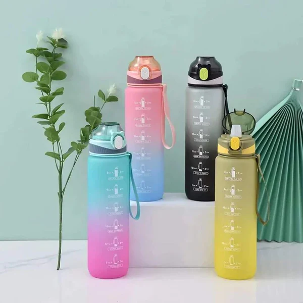 1Litre Motivational water bottle without a straw - Image 6